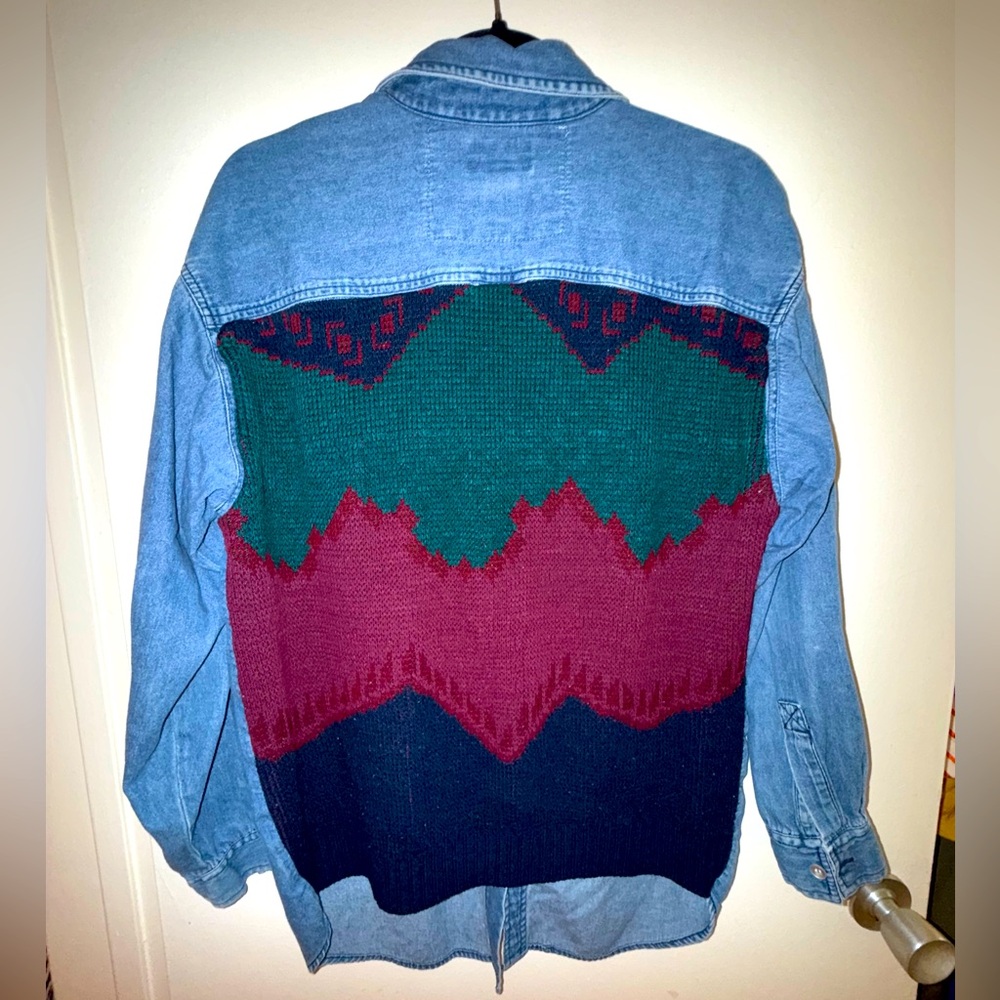 Urban Outfitters Renewal Denim Shirt with Sweater Back